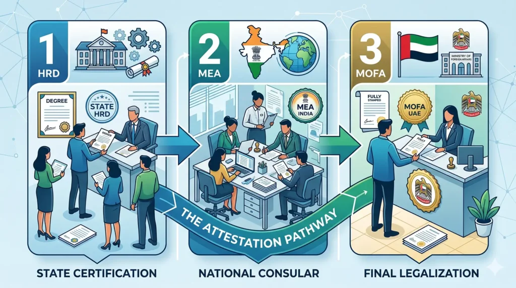HRD vs MEA vs MOFA Attestation Explained for UAE